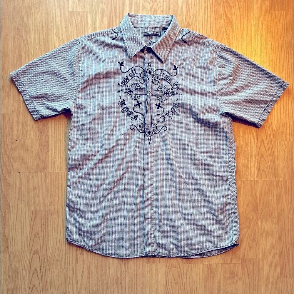Indigo Star Button Down Shirt